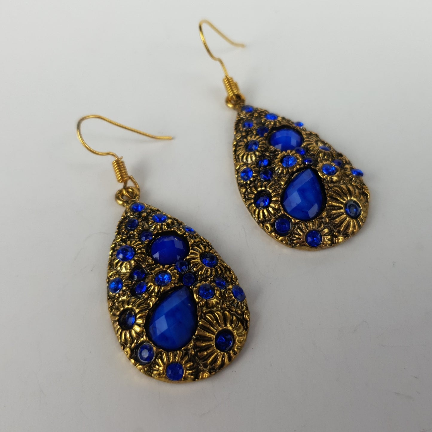 Gold Indian Water Drop Earrings
