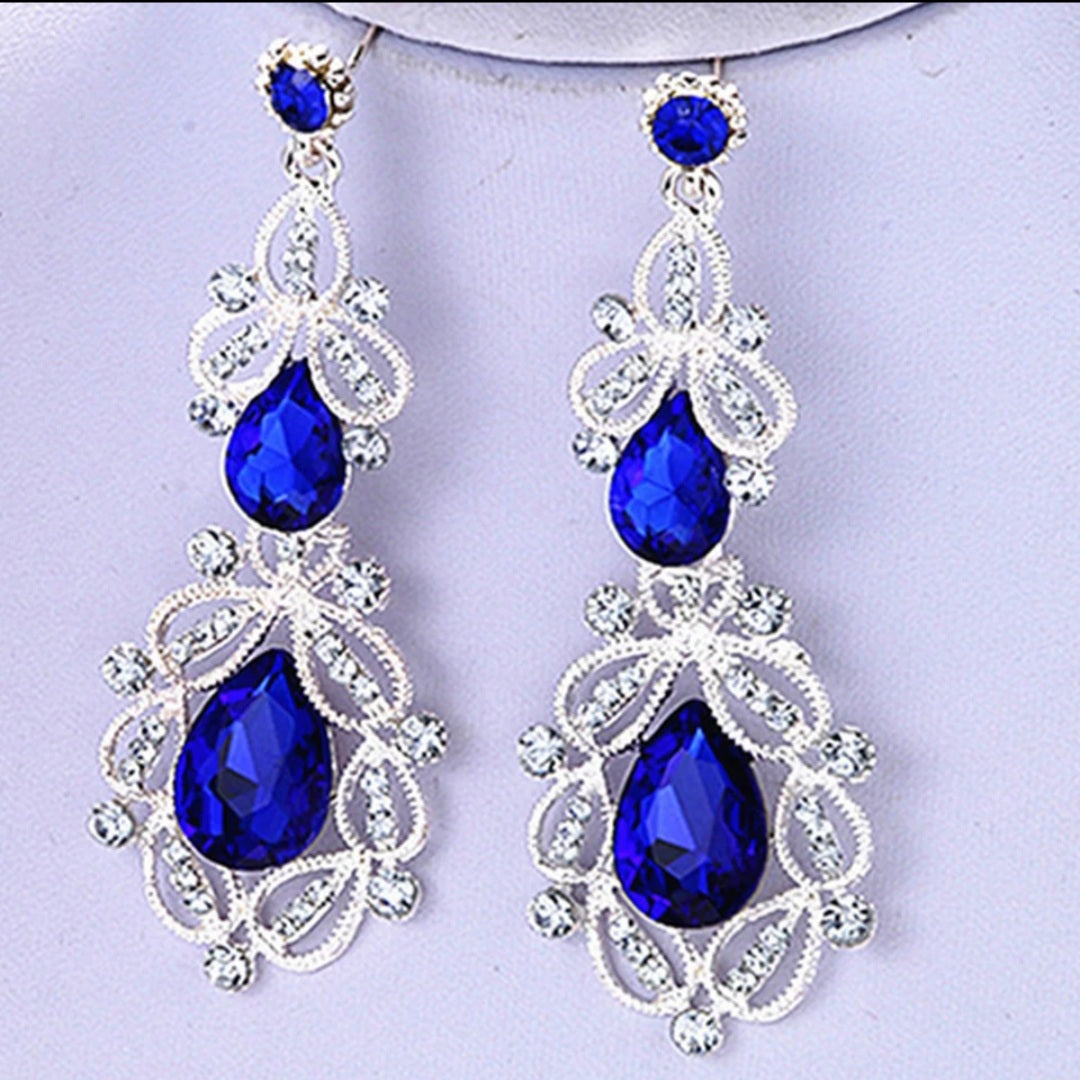 Hollow Carved Crystal Earrings