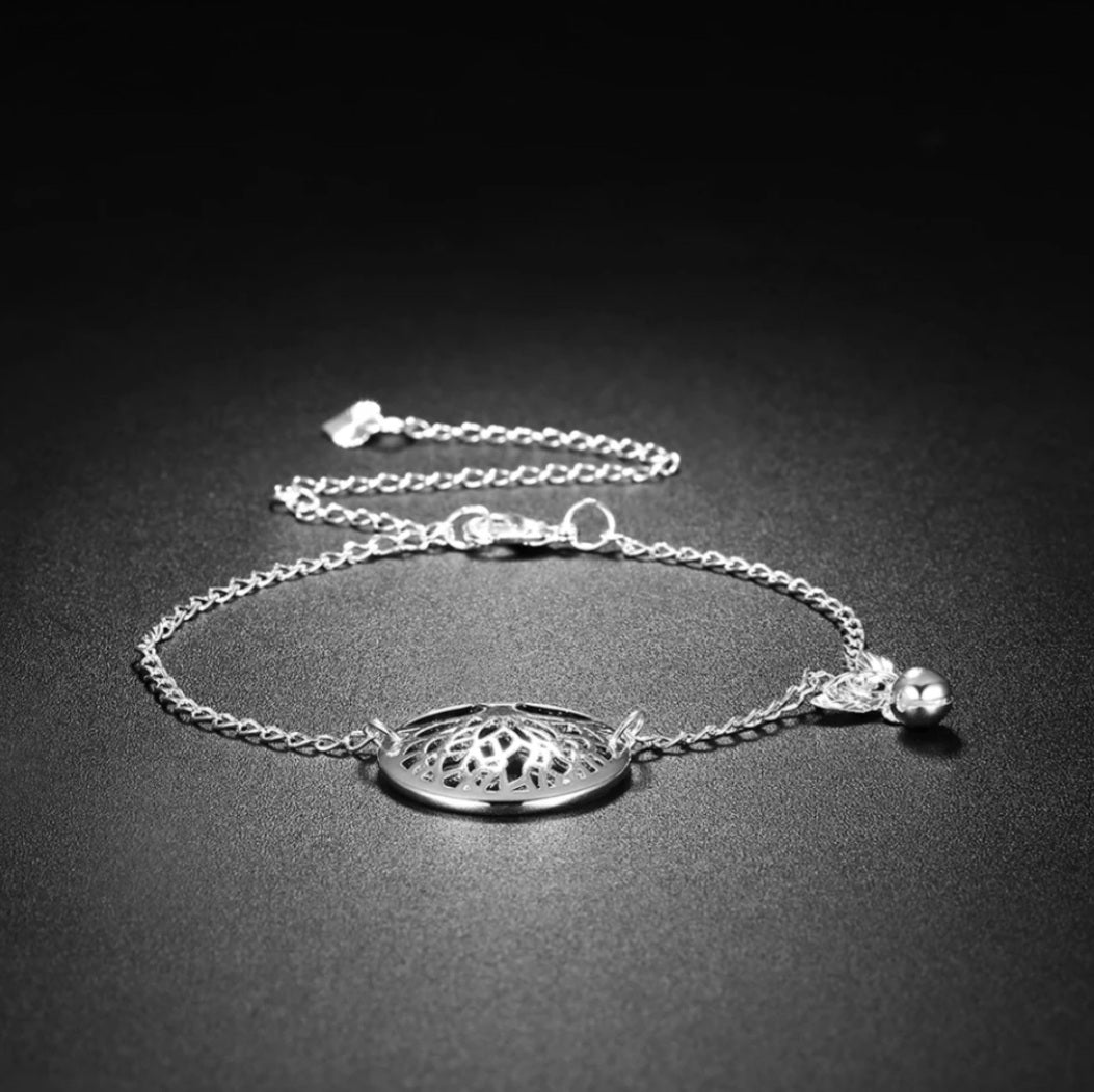 Sterling Silver Tree Of Life Anklet