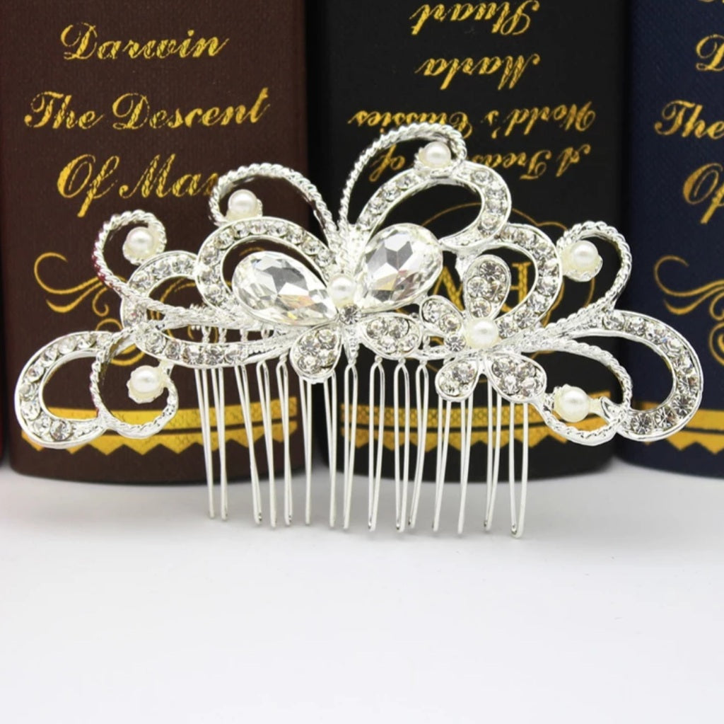 Crystal Butterfly Hair Comb