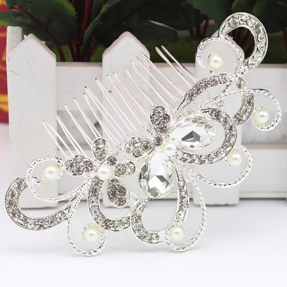 Crystal Butterfly Hair Comb