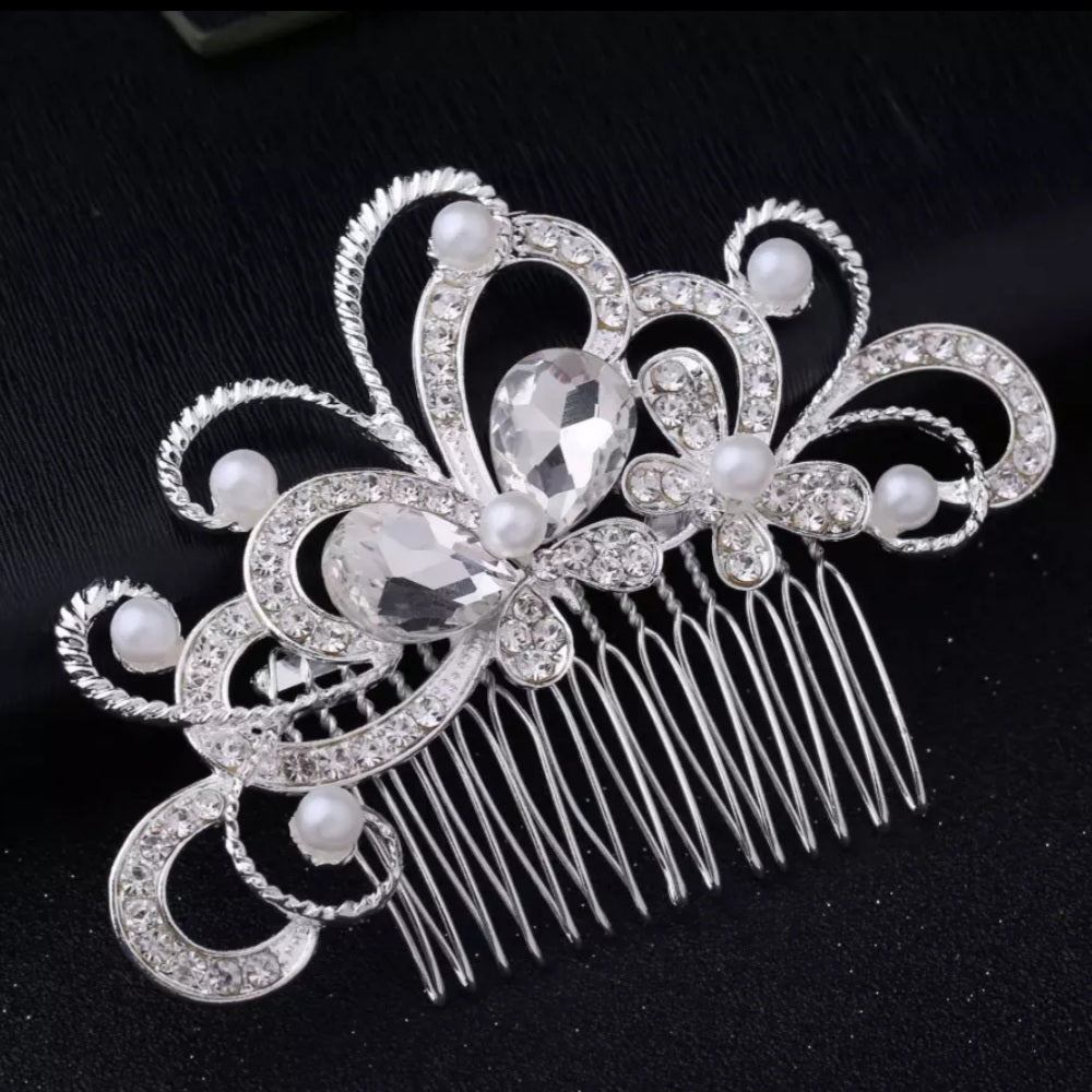 Crystal Butterfly Hair Comb