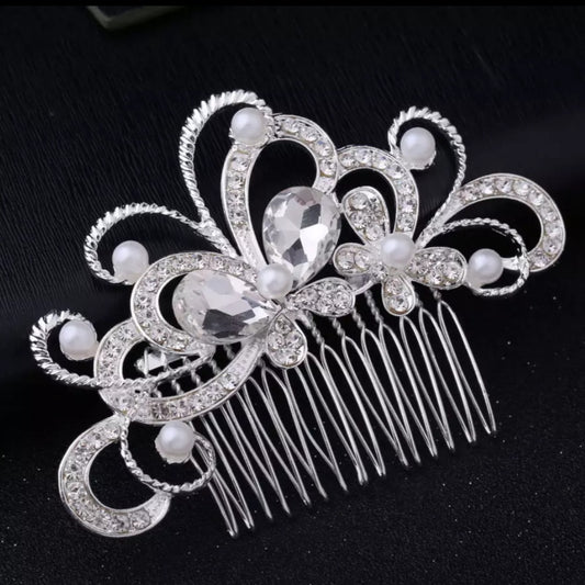 Crystal Butterfly Hair Comb