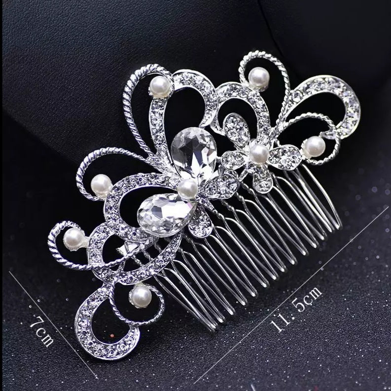 Crystal Butterfly Hair Comb