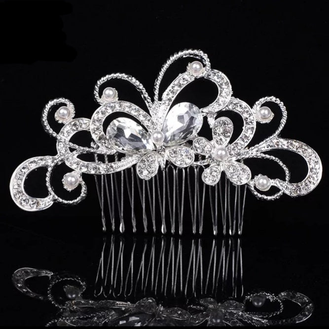 Crystal Butterfly Hair Comb