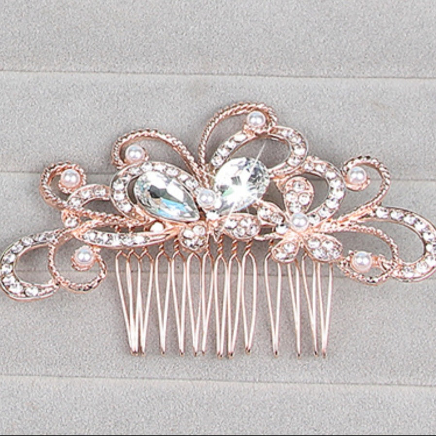 Crystal Butterfly Hair Comb