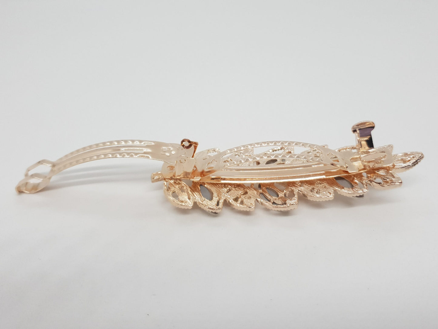 Rose Gold Leaf Spring Hair Clip