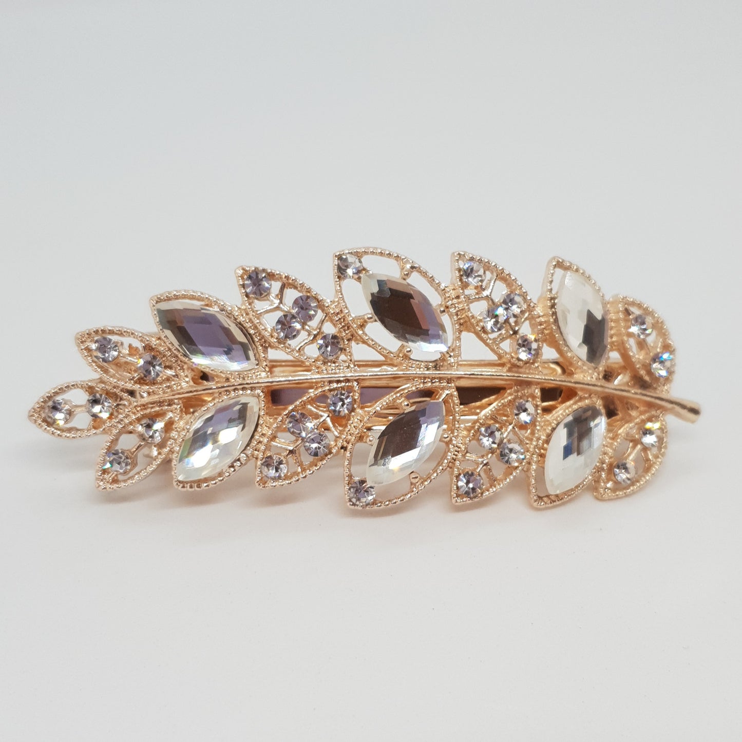 Rose Gold Leaf Spring Hair Clip