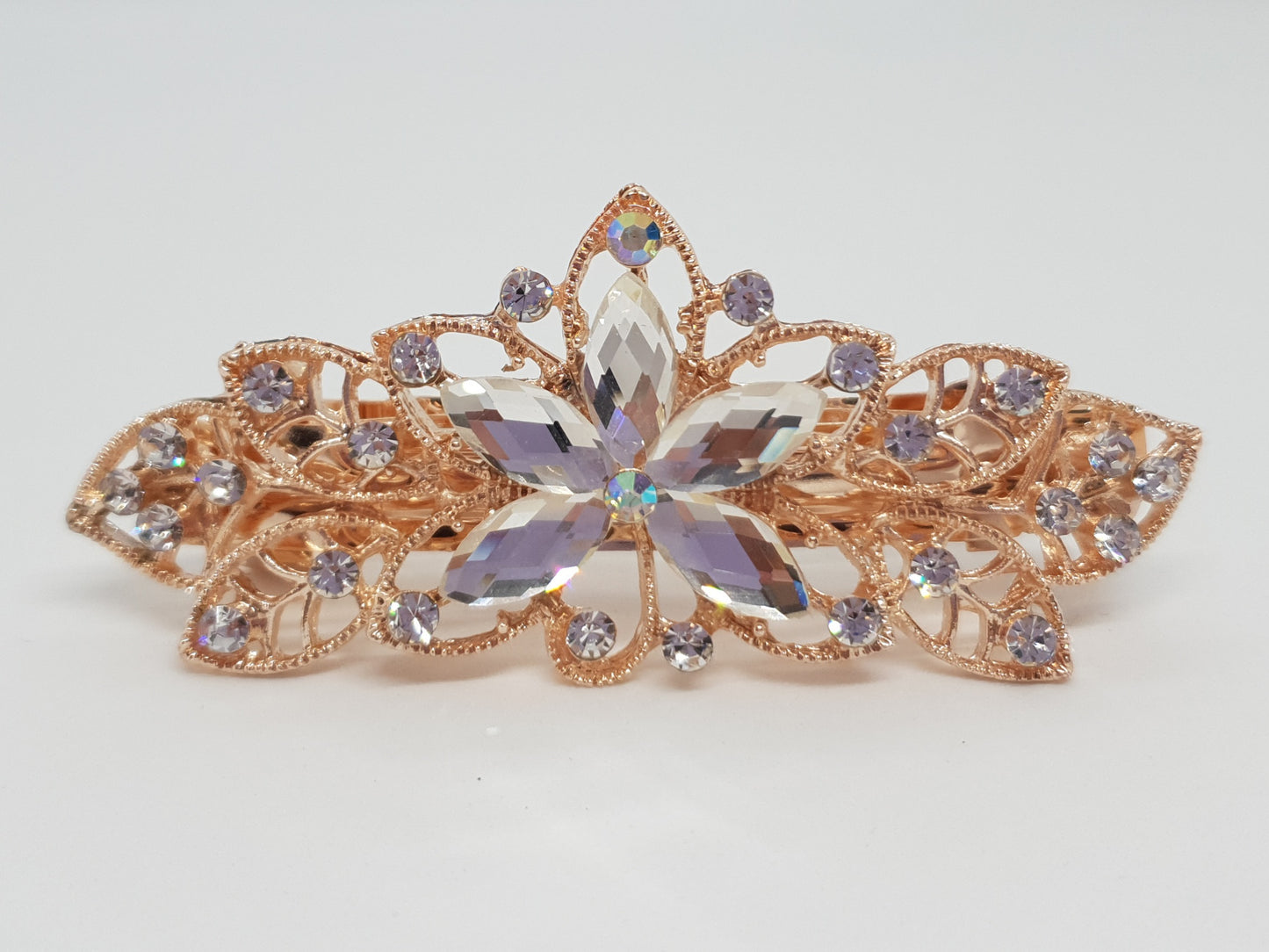 Rose Gold Flower Spring Hair Clip