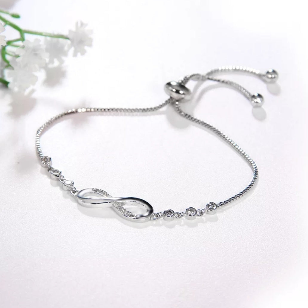 Cubic Zirconia Infinity Bracelet