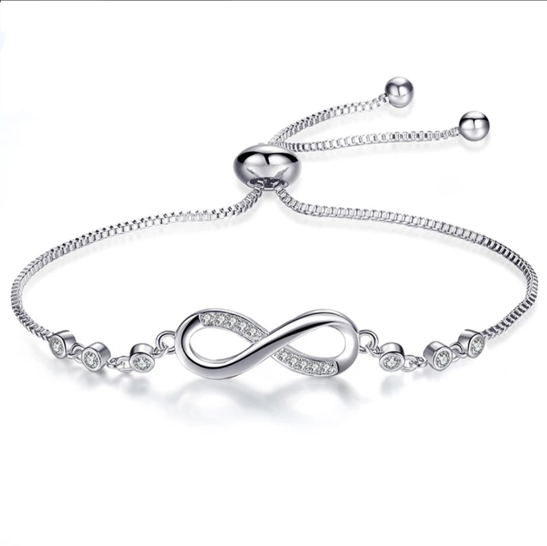 Cubic Zirconia Infinity Bracelet