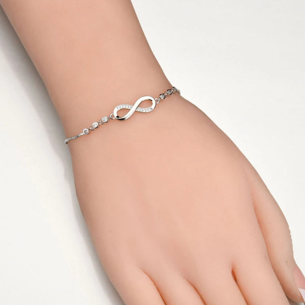 Cubic Zirconia Infinity Bracelet