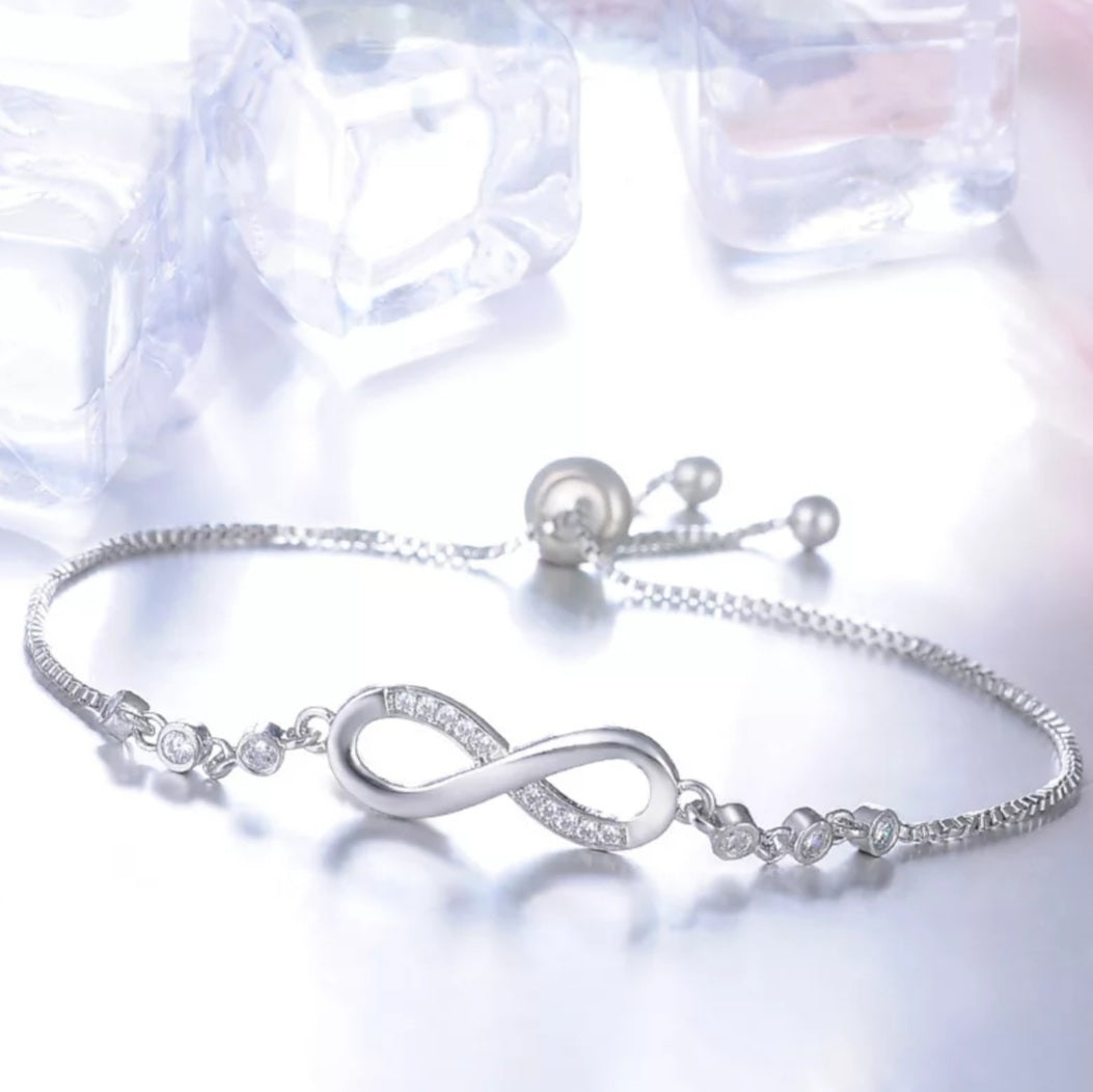 Cubic Zirconia Infinity Bracelet