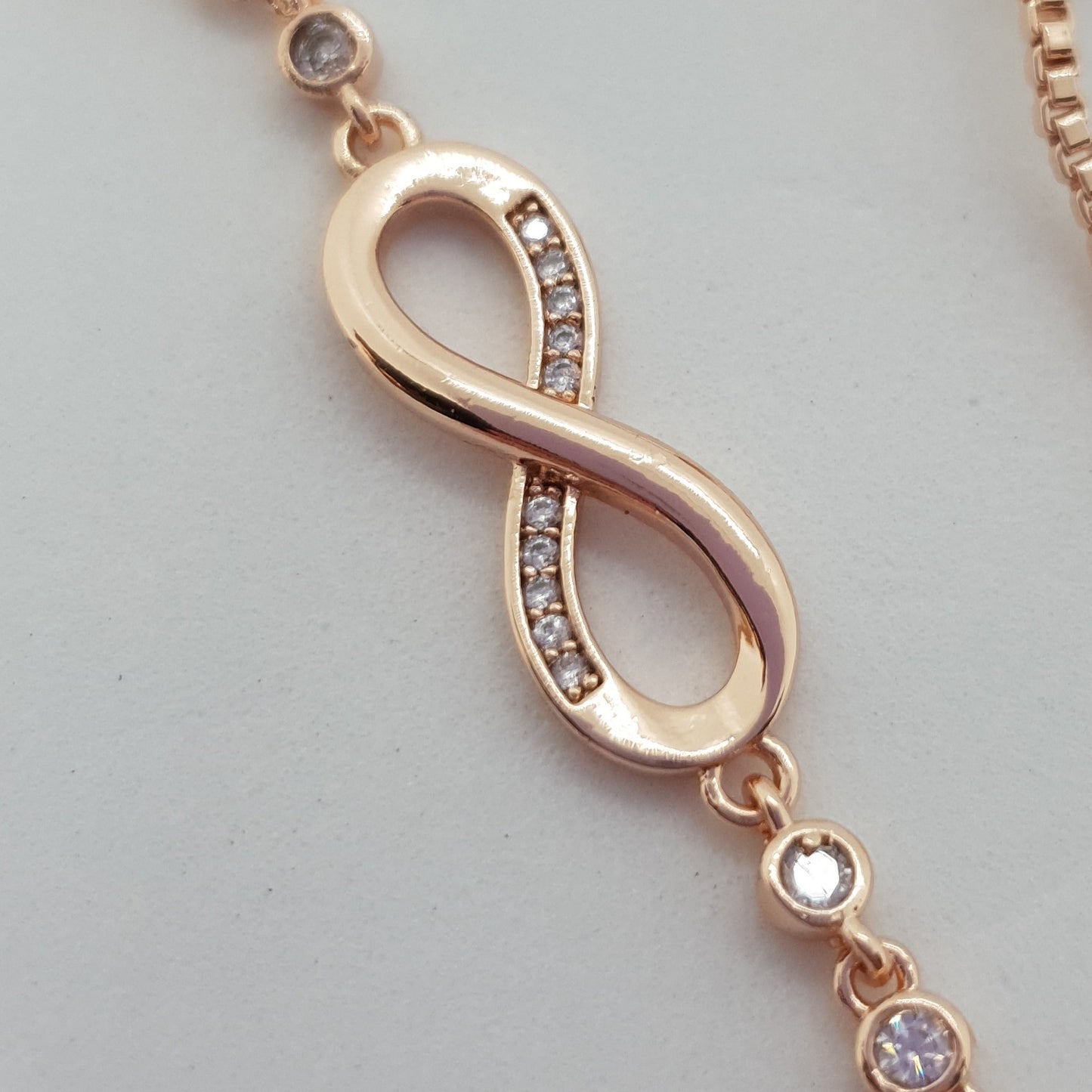 Cubic Zirconia Infinity Bracelet