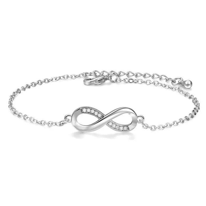 Inlay Zirconia Infinity Bracelet