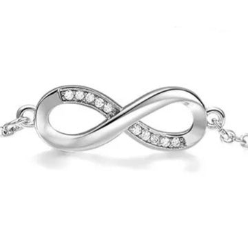 Inlay Zirconia Infinity Bracelet