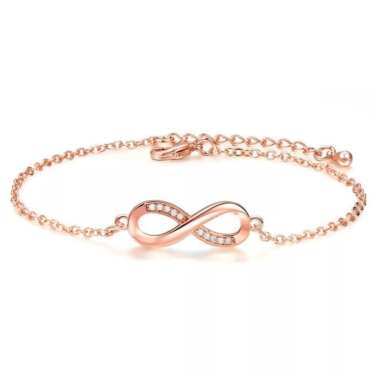 Inlay Zirconia Infinity Bracelet