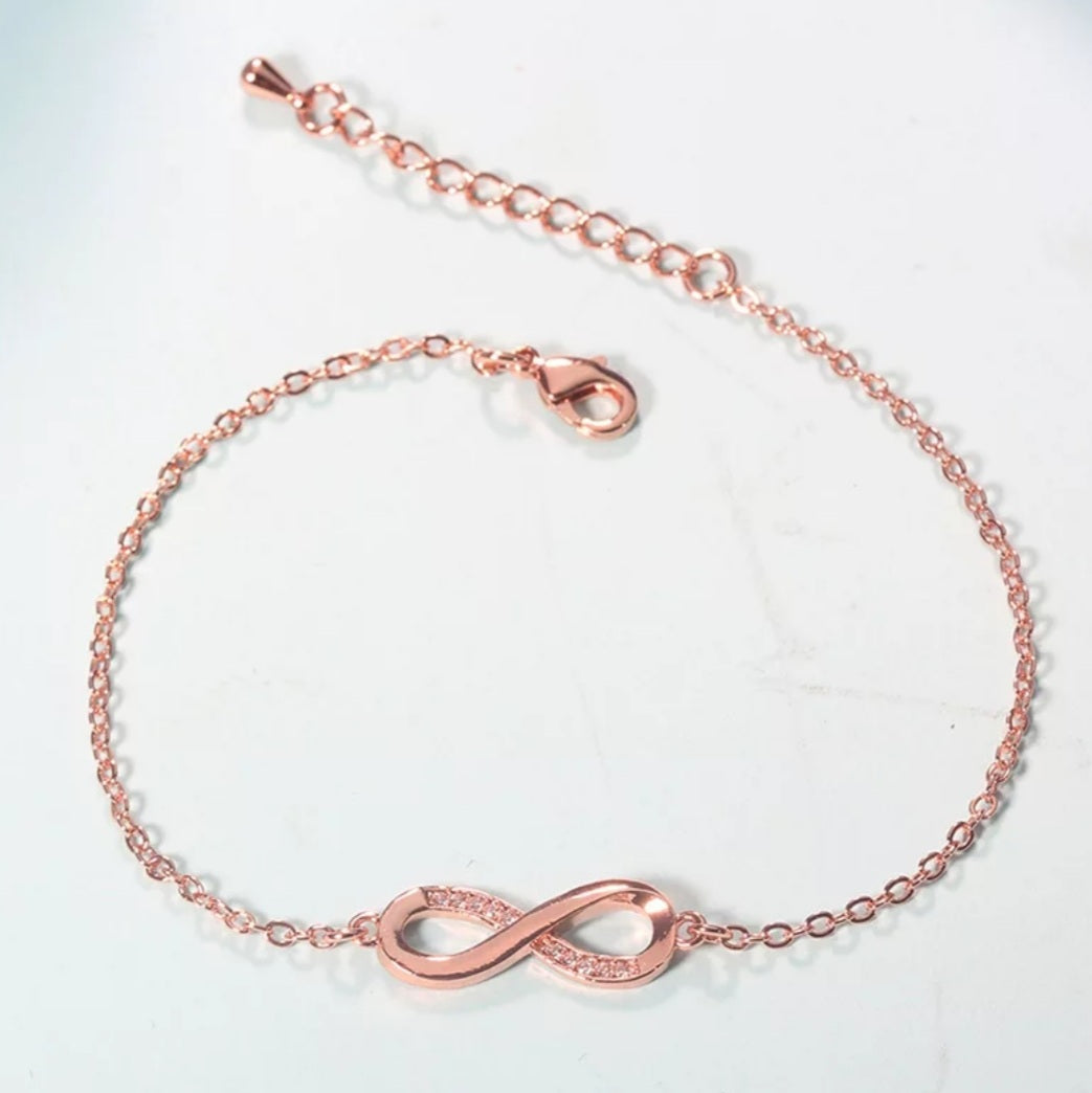 Inlay Zirconia Infinity Bracelet