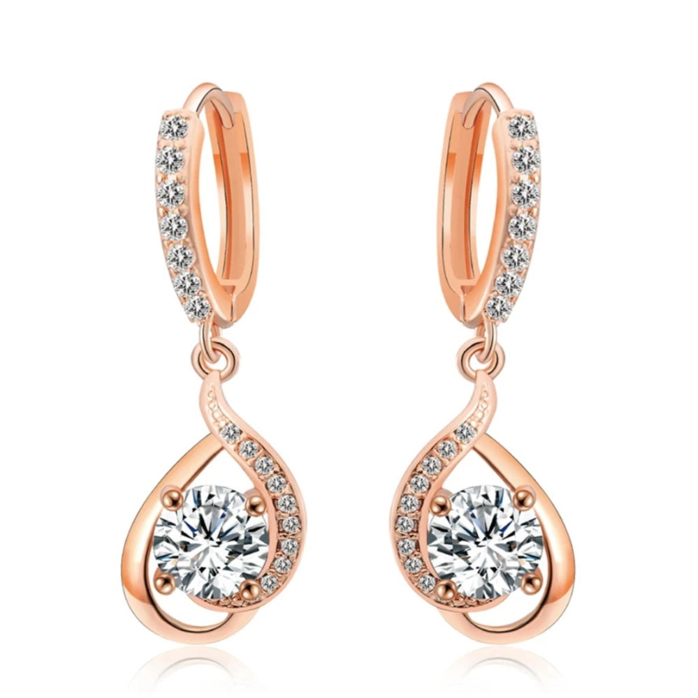 Elegant Cubic Zirconia Drop Earring