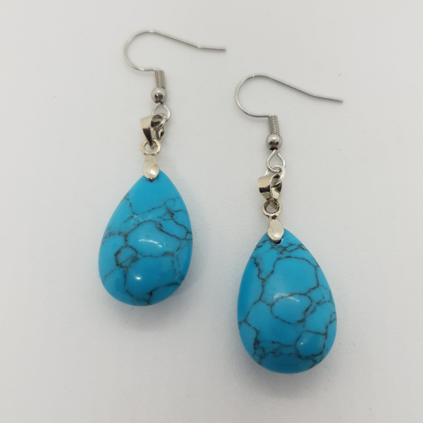 Natural Stone Water Drop Earrings