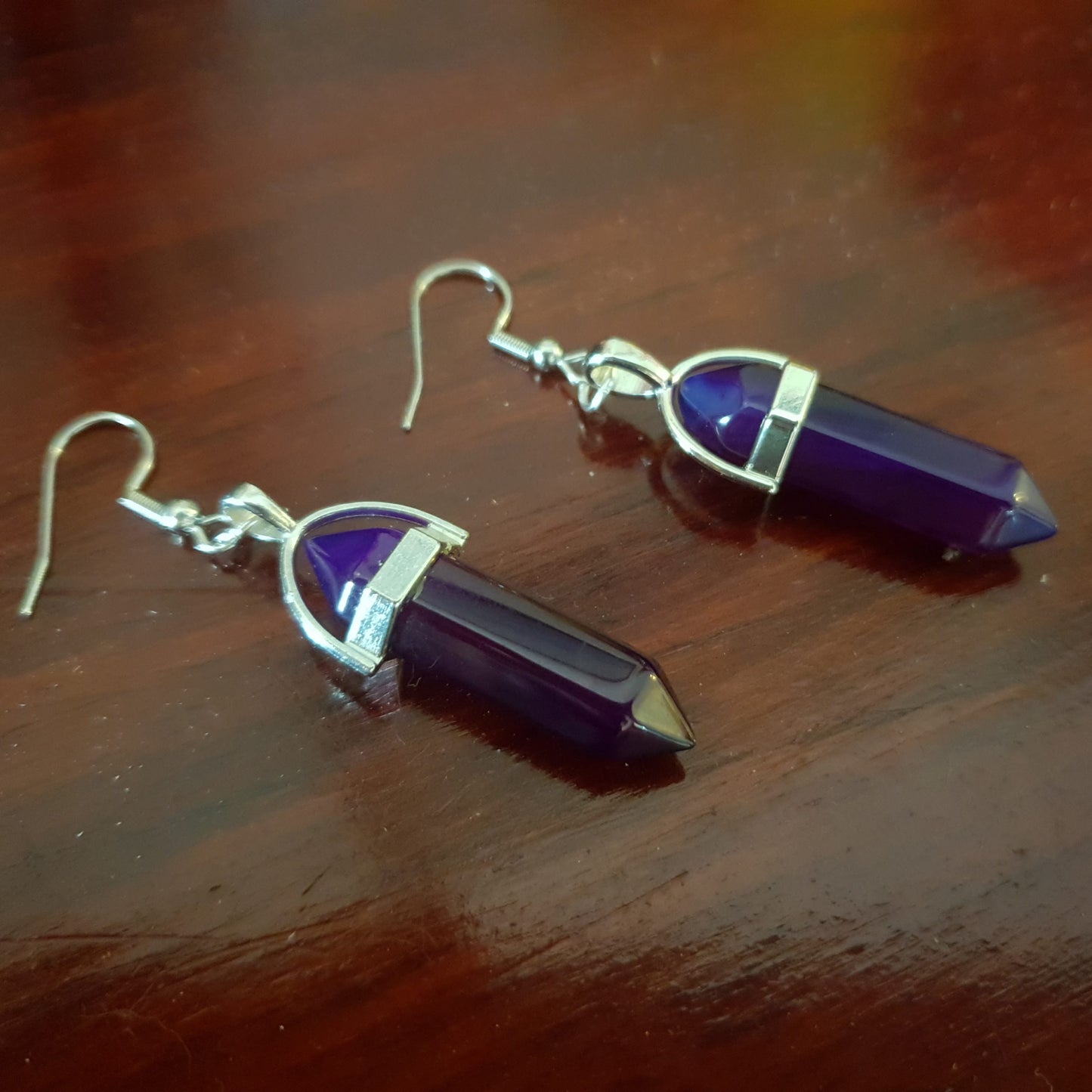 Stripe Onyx Pillar Earrings