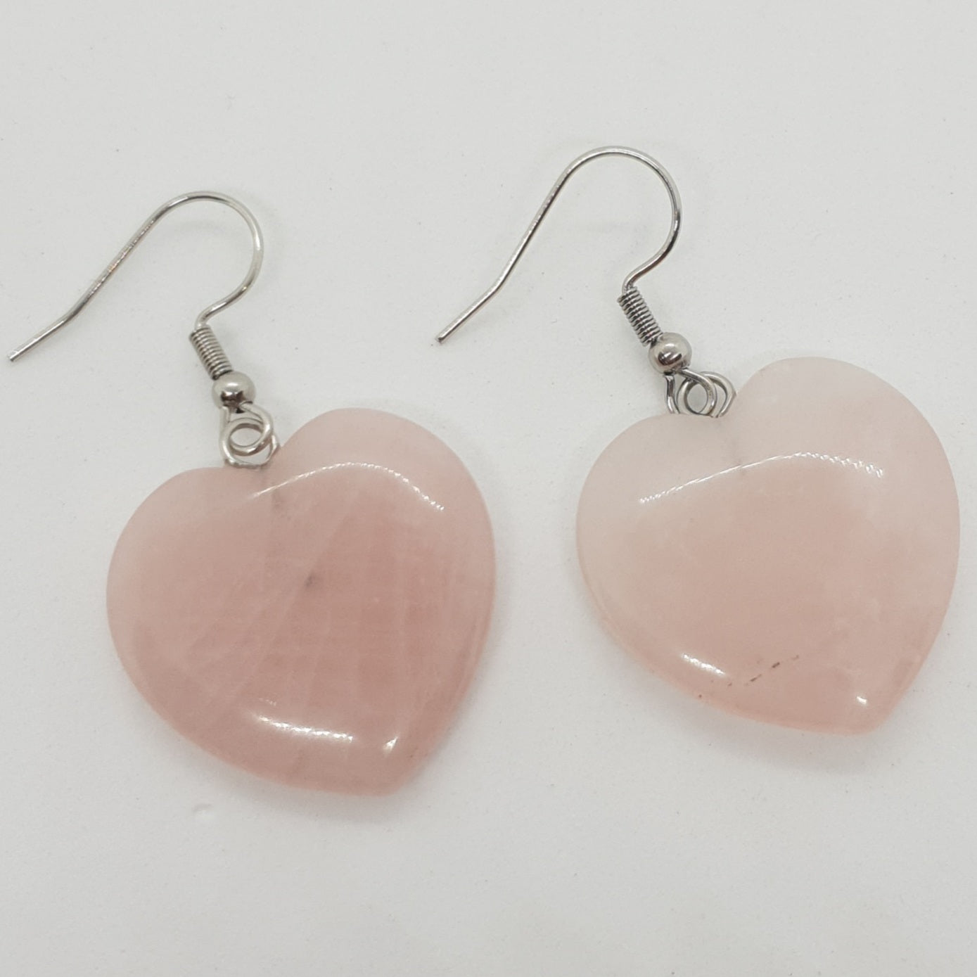 25mm Natural Heart Stone Earrings