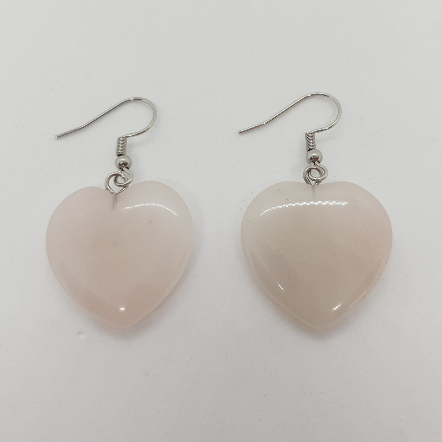 25mm Natural Heart Stone Earrings