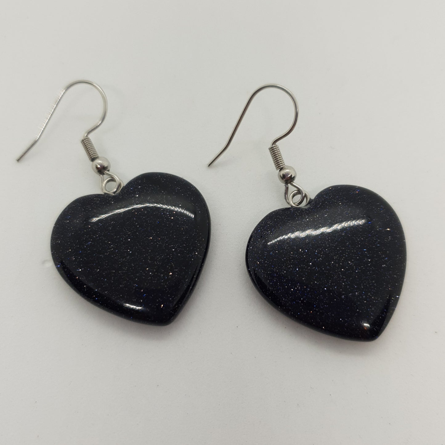 25mm Natural Heart Stone Earrings