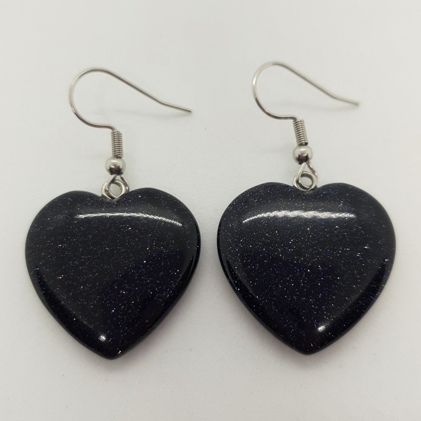 25mm Natural Heart Stone Earrings