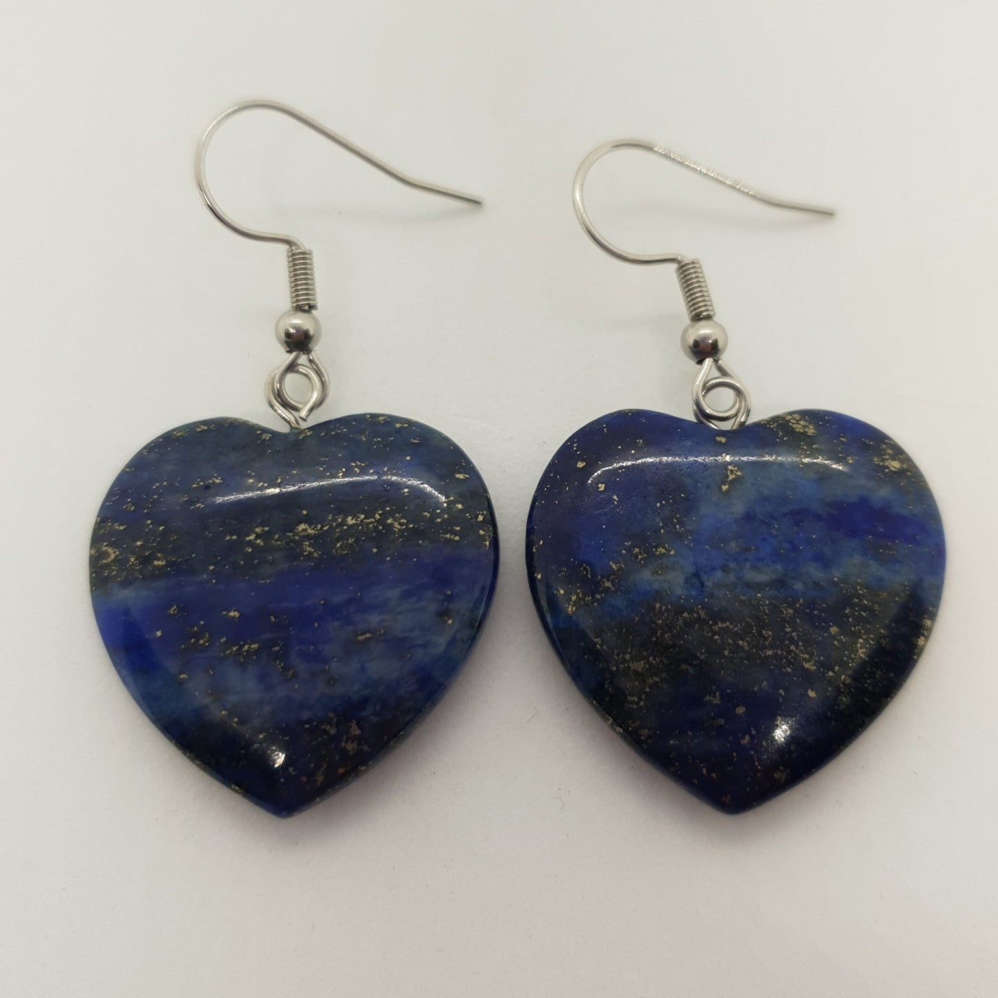 25mm Natural Heart Stone Earrings