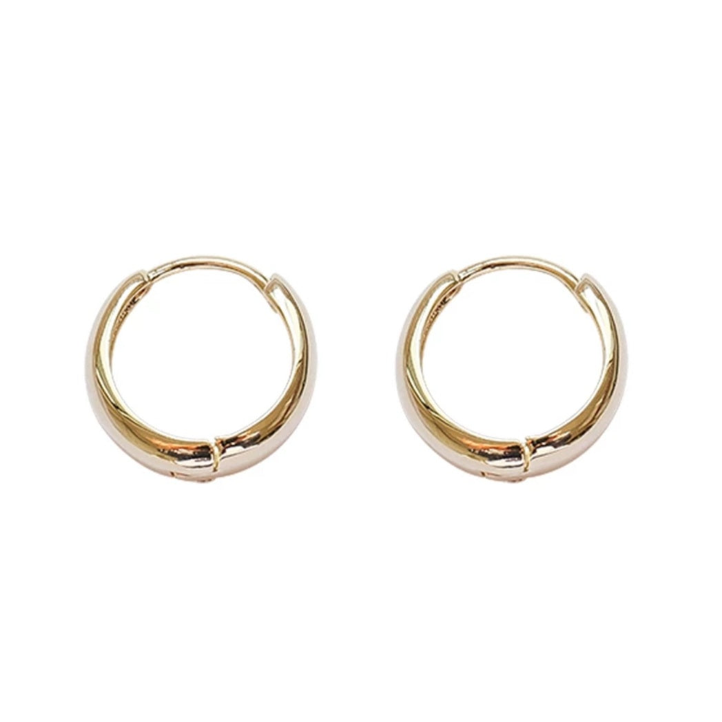 925 Sterling Silver Arc Hoop Earrings