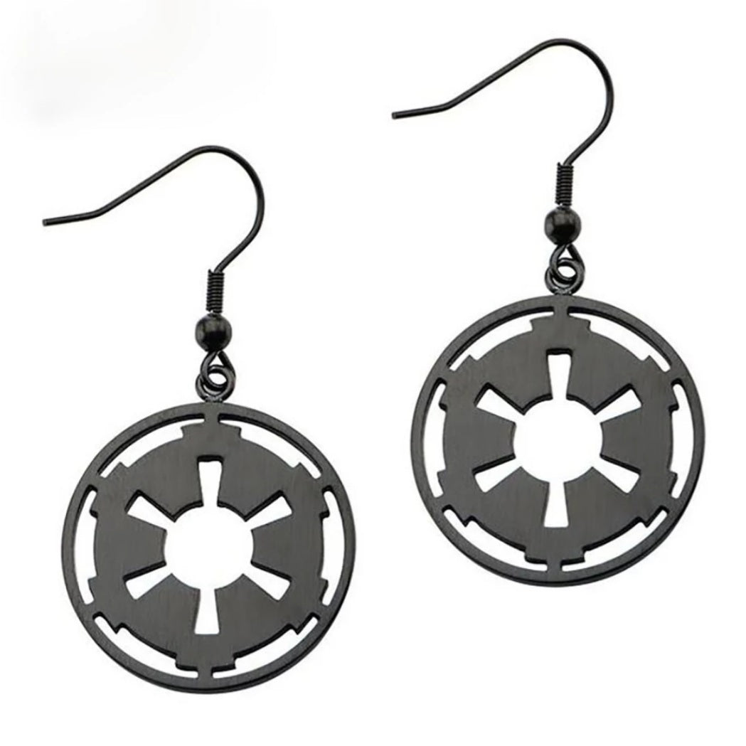 Star Wars Black Imperial Drop Earrings