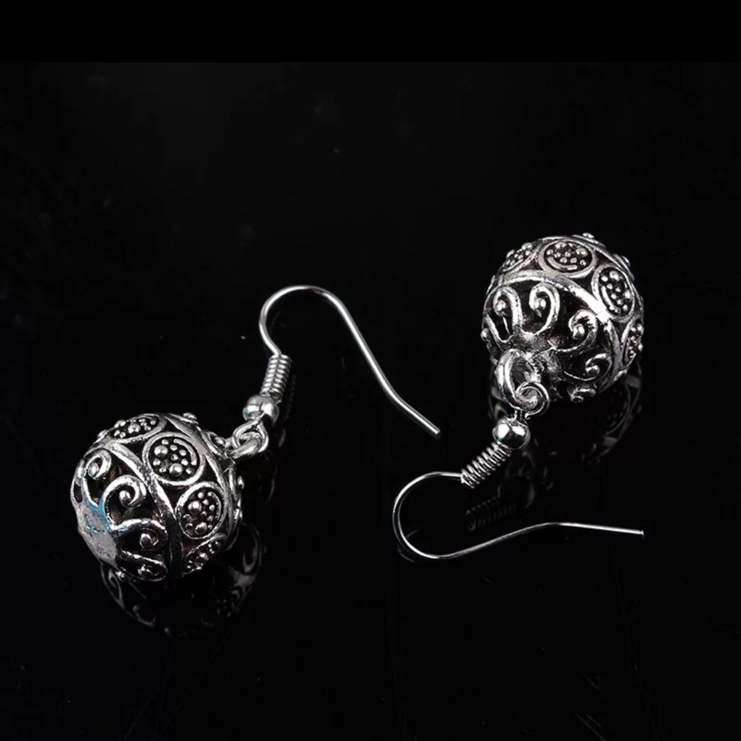 Bohemian Filigree Ball Drop Earrings