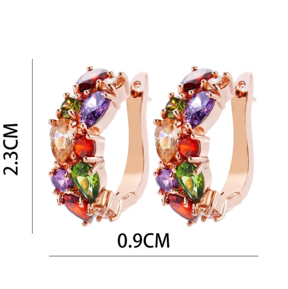 Luxury Multi-Colour Hoop Earrings