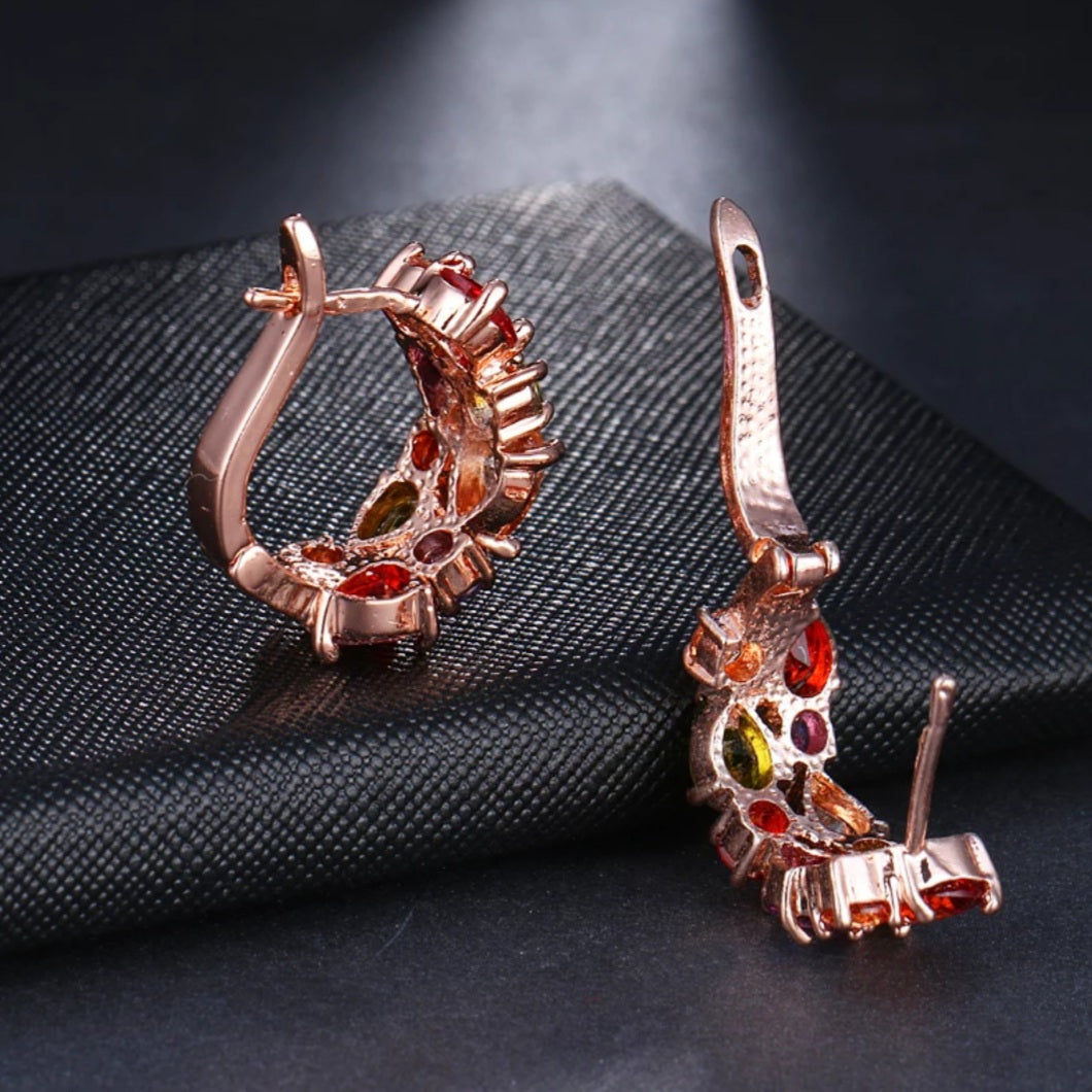 Luxury Multi-Colour Hoop Earrings