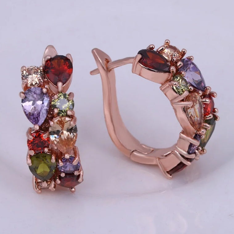 Luxury Multi-Colour Hoop Earrings