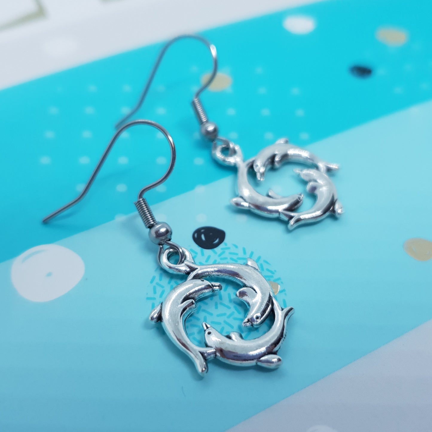 Three Dolphin Show Earrings