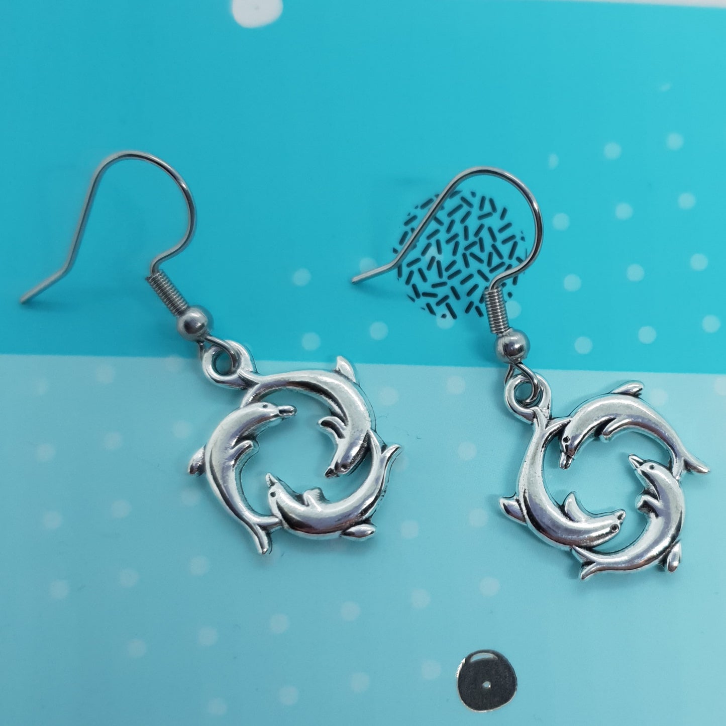 Three Dolphin Show Earrings