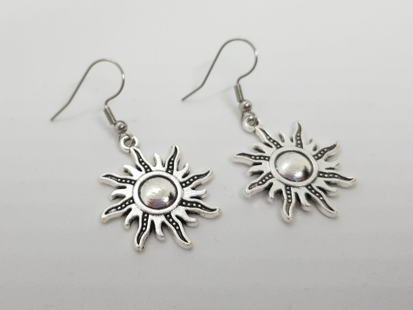 Antique Silver Sunshine Earrings