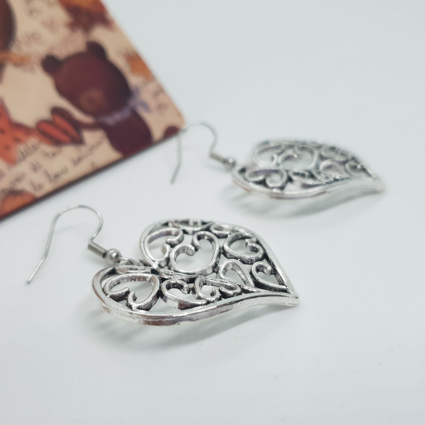 Silver Loads Of Hearts Earrings