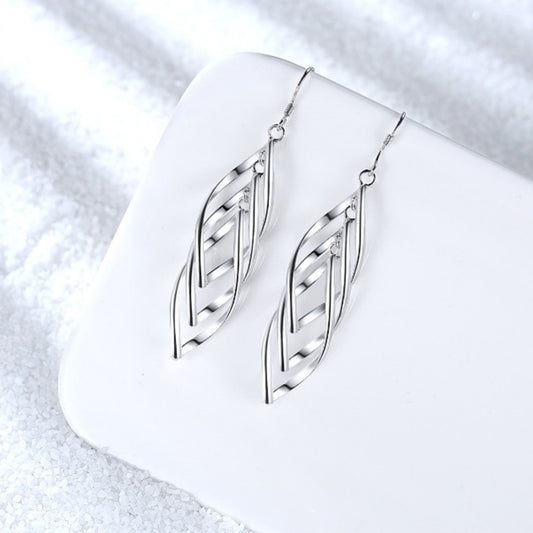 Sterling Silver Spiral Drop Earrings