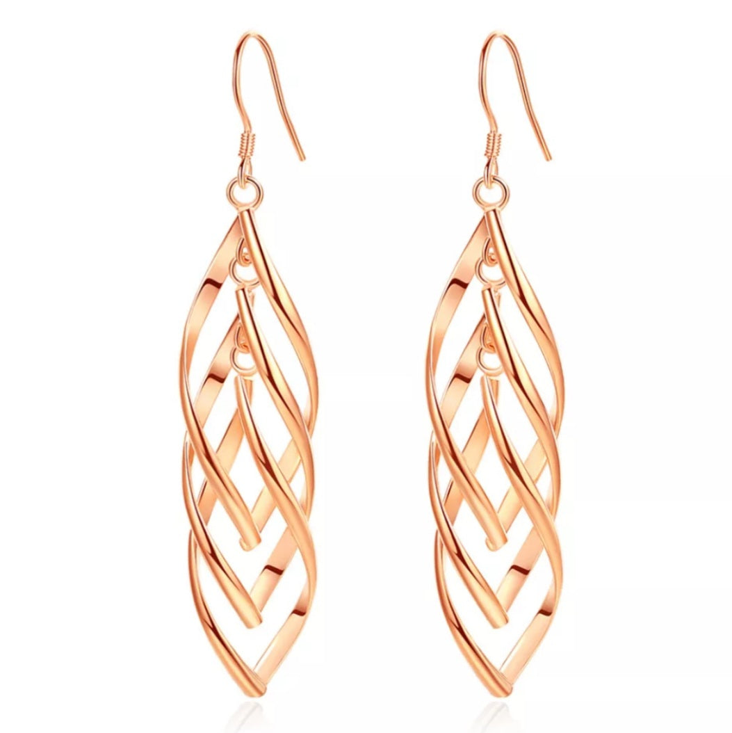 Sterling Silver Spiral Drop Earrings