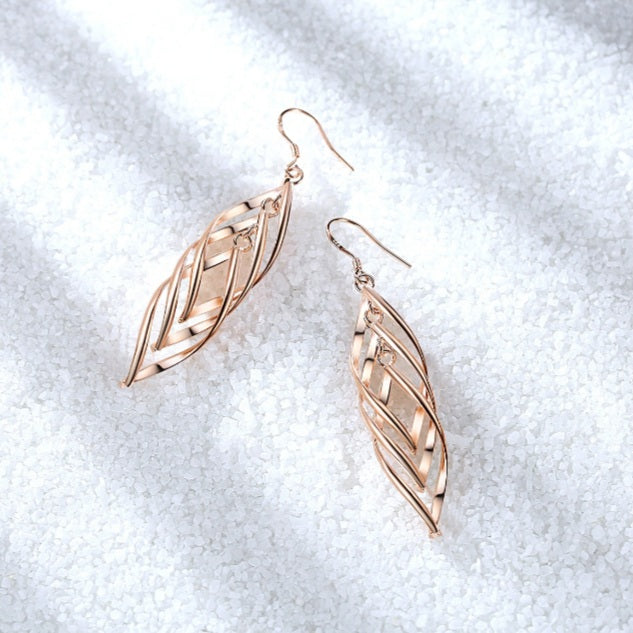 Sterling Silver Spiral Drop Earrings