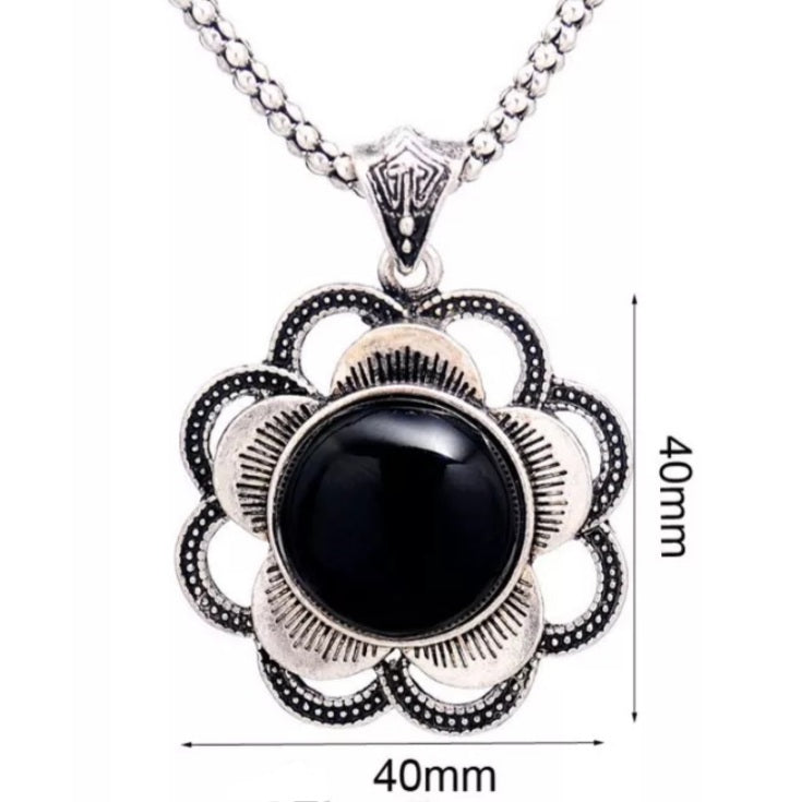 3 PCS Tibetan Silver Flower Jewellery Set