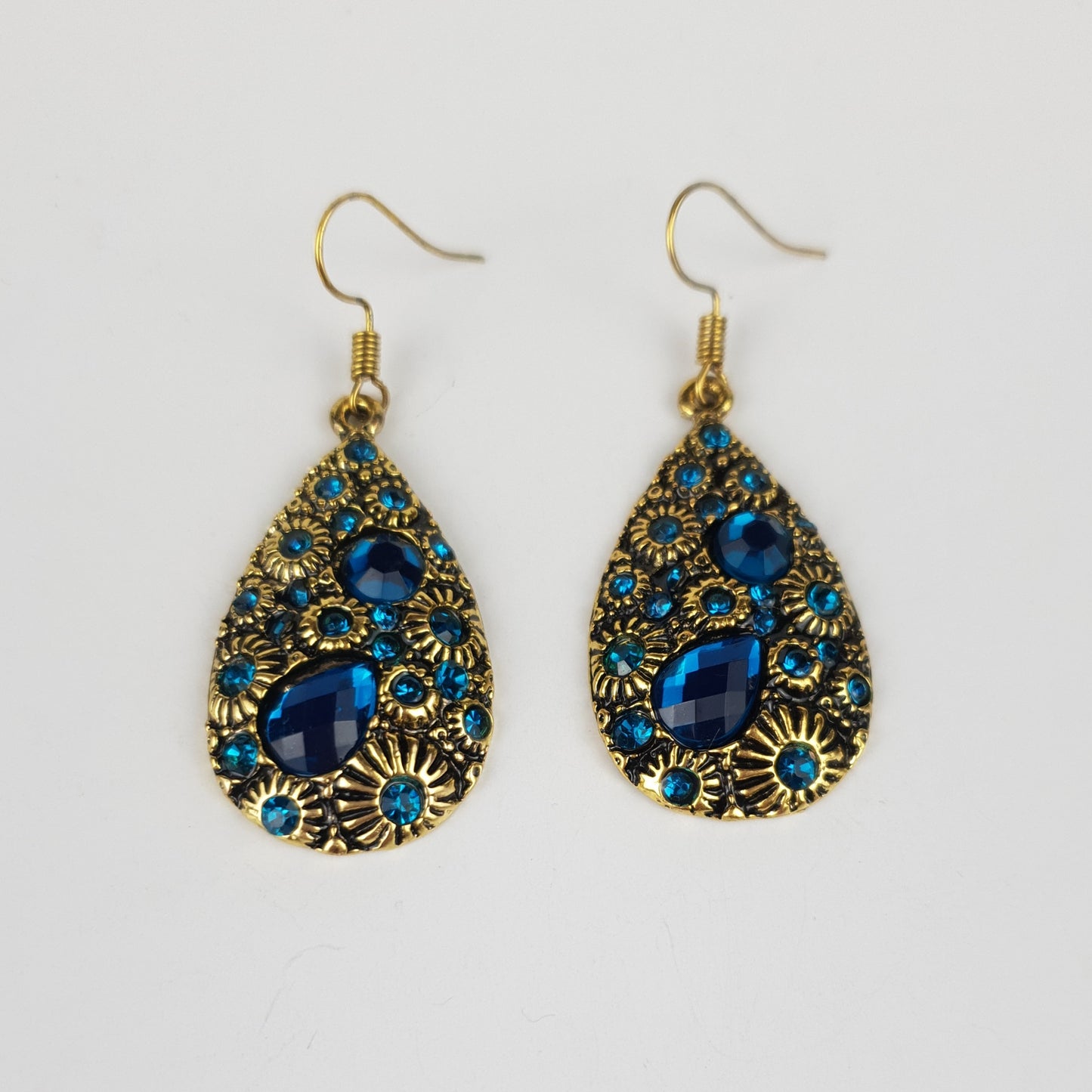 Gold Indian Water Drop Earrings