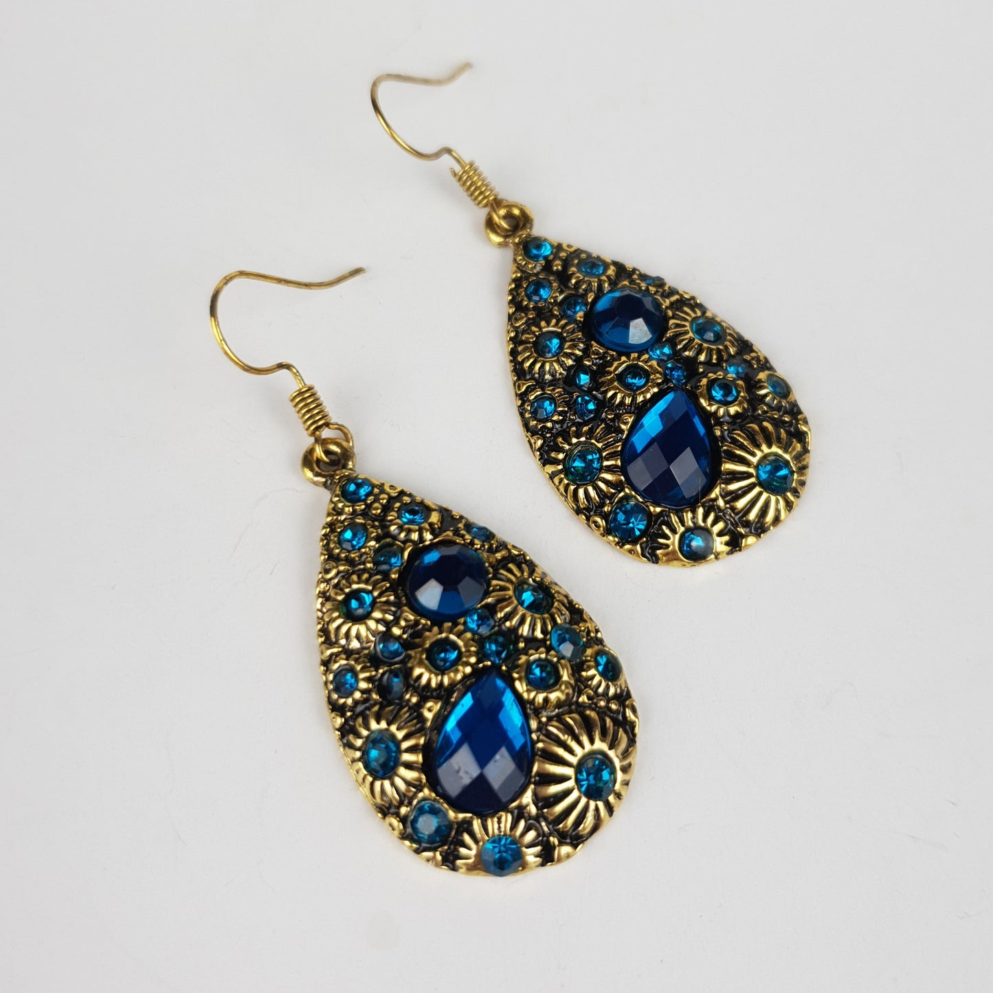 Gold Indian Water Drop Earrings