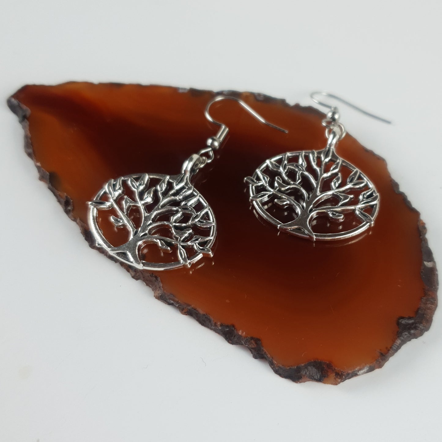 Antique Tree Of Life Charm Earrings