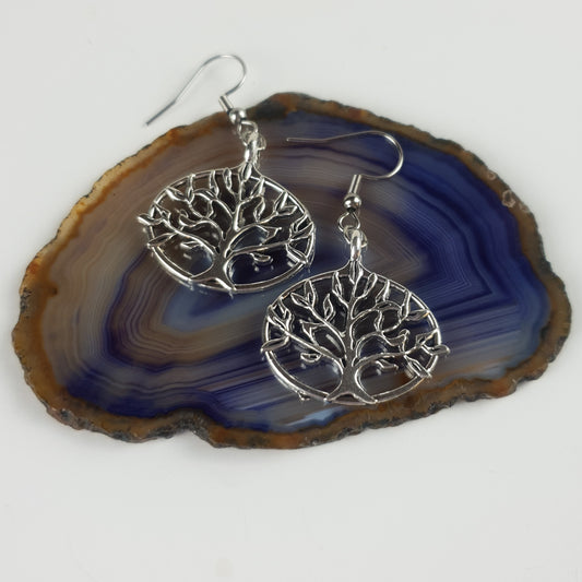 Antique Tree Of Life Charm Earrings