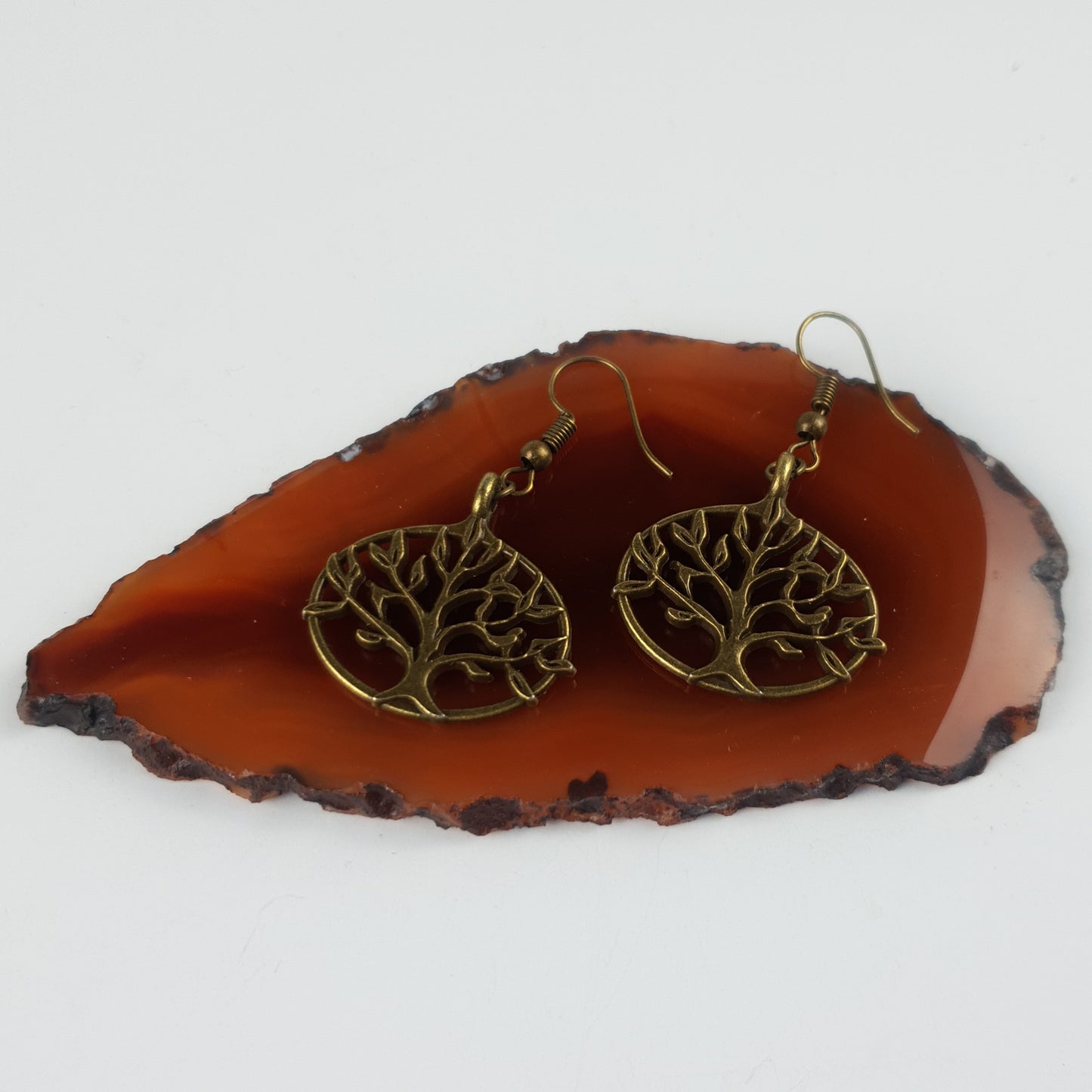 Antique Tree Of Life Charm Earrings