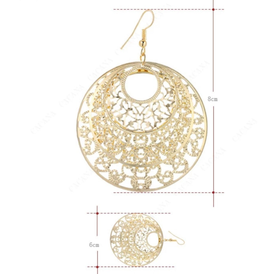 Big Is Beautiful Round Super Light Weight Earrings